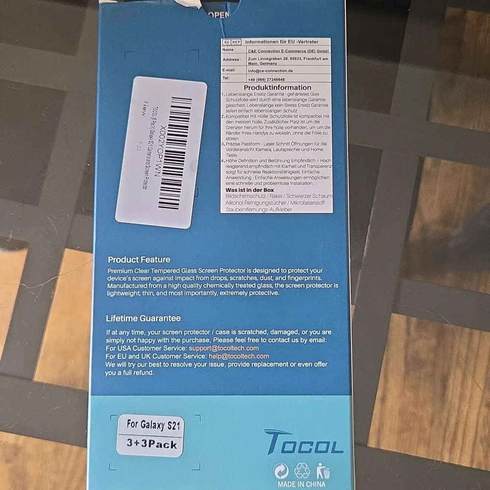 Tocol 1 Glass Screen Protectors For Galaxy S21 Samsung